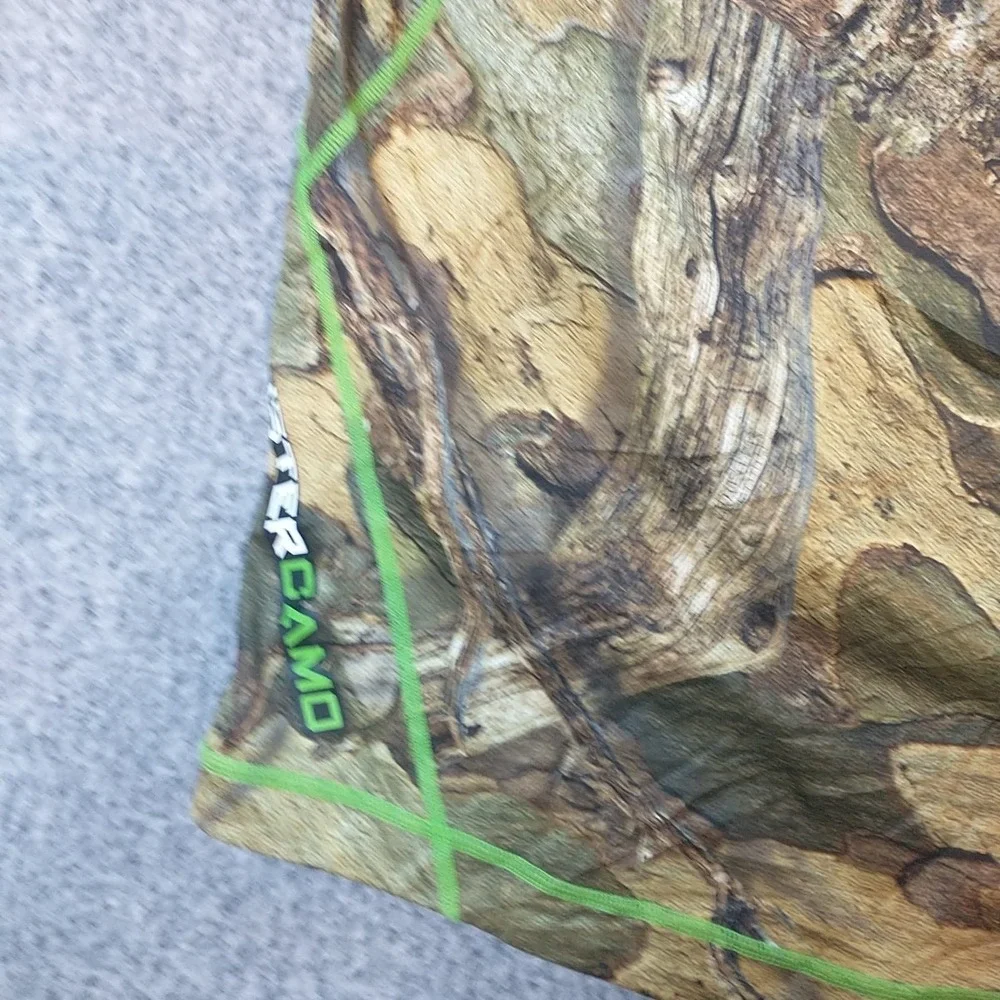 Monster Camo Mens 2XL Performance T-Shirt Real Tree Camouflage Neon Green Mesh